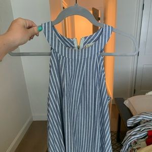 Boutique blue and white stripe blouse